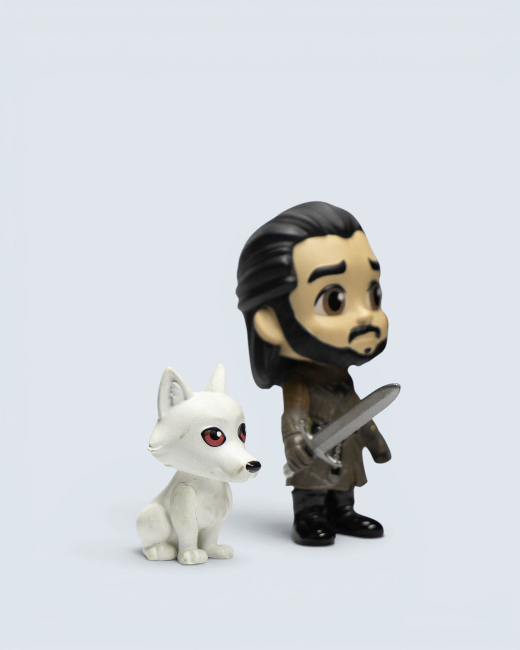 Game of Thrones Jon Snow & Ghost Mini Figure Set – King in the North Duo