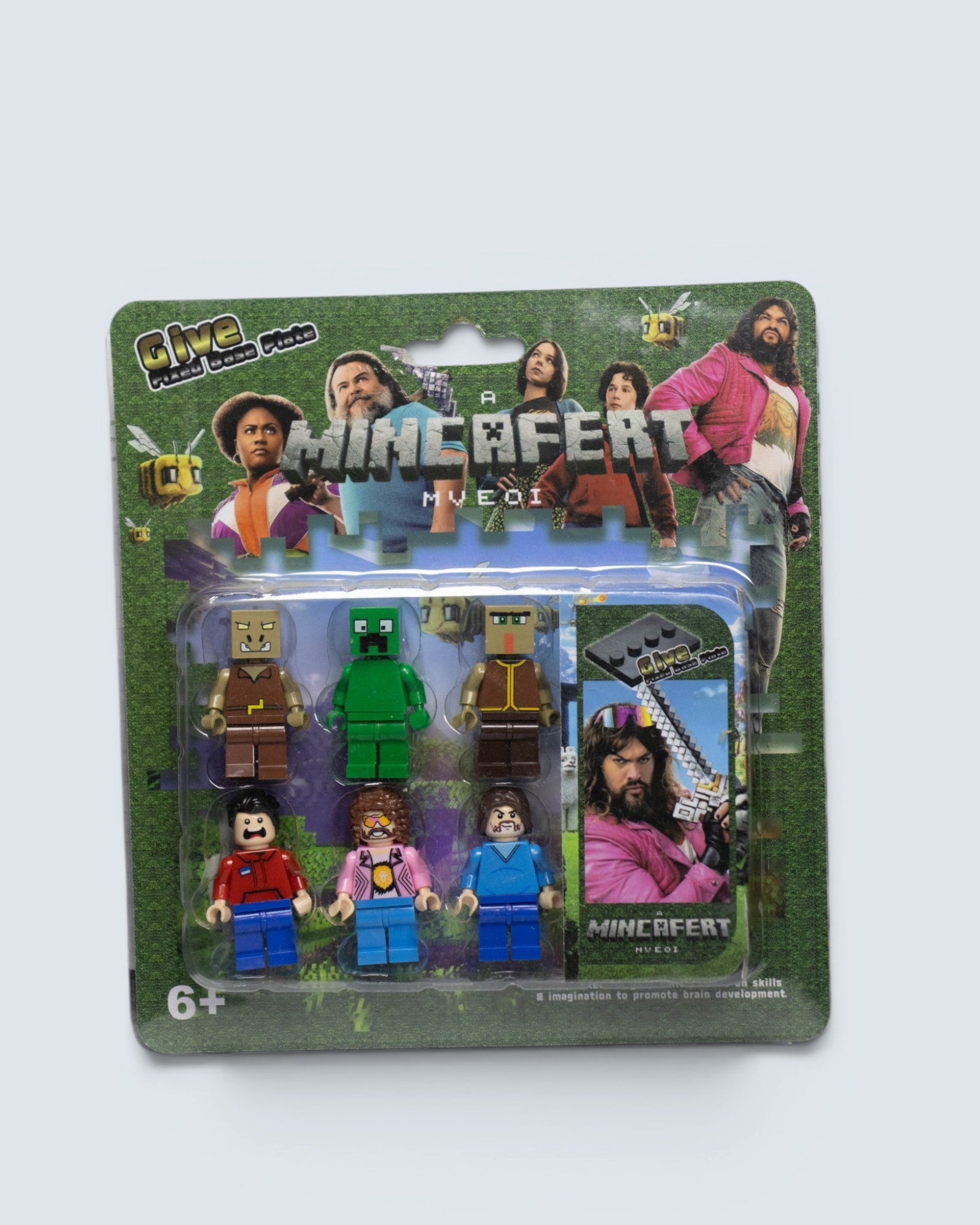 Minecraft Movie-Inspired 6-in-1 Mini Building Figure Blister Pack Set