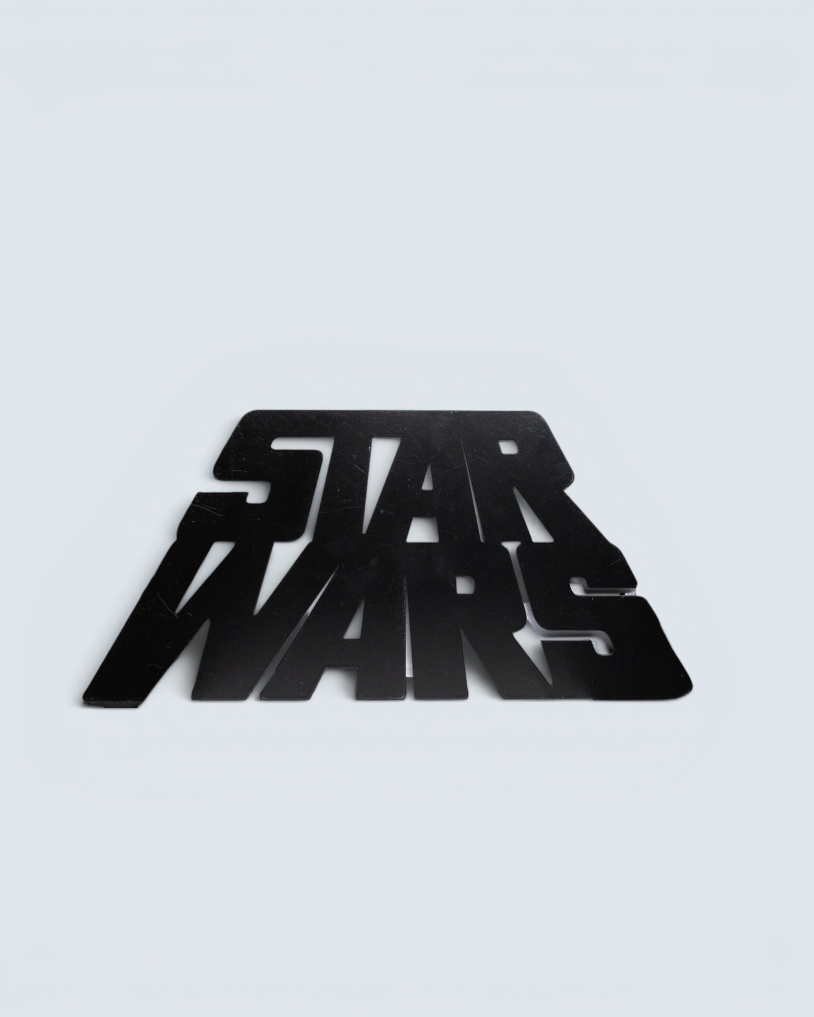 Star Wars Matte Black Metal Logo Display Plate – Premium Wall & Shelf Art