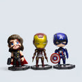Marvel Avengers Chibi Figure Bundle – Iron Man, Captain America & Thor (Set of 3)