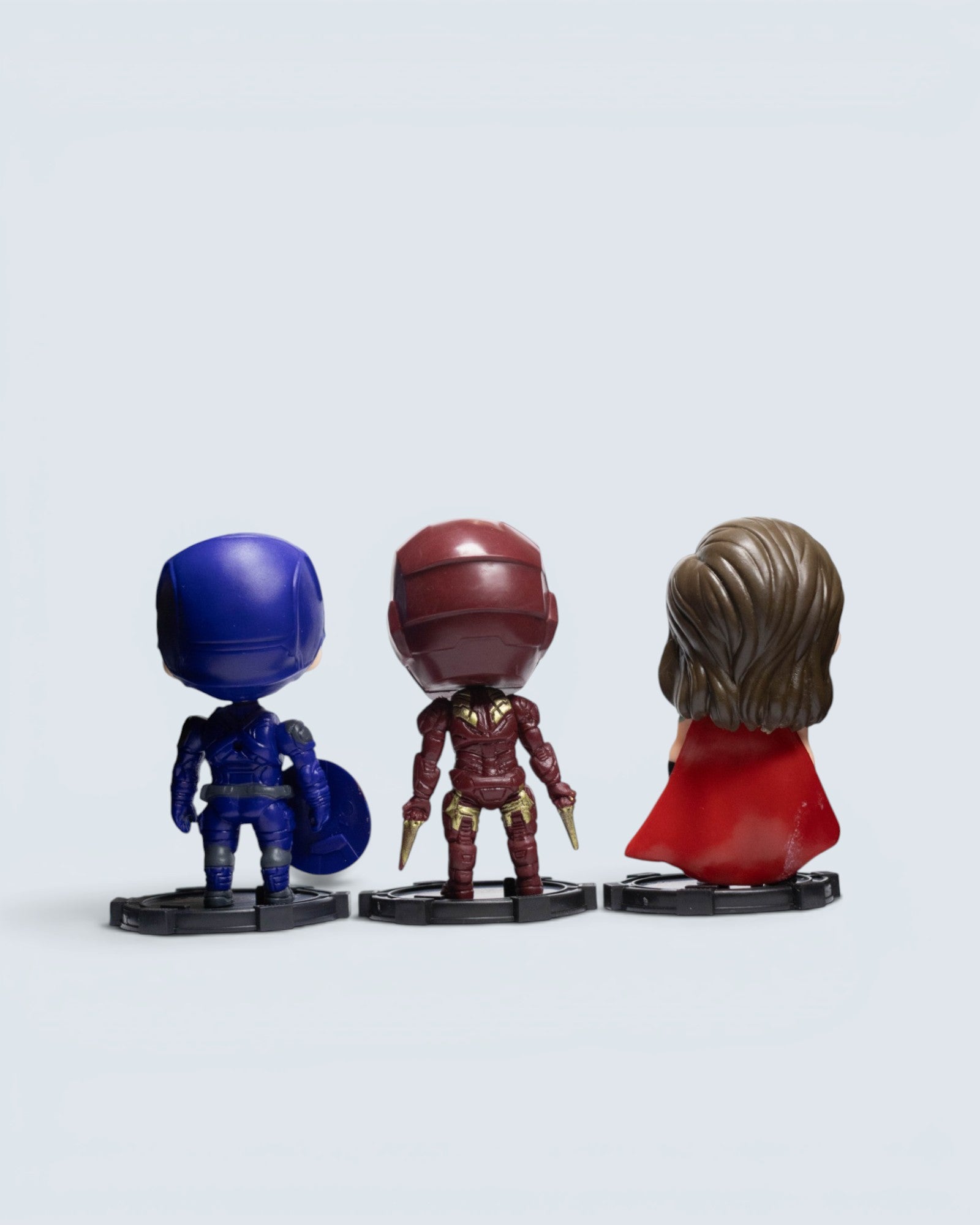 Marvel Avengers Chibi Figure Bundle – Iron Man, Captain America & Thor (Set of 3)