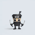 Naruto Inspired Hidden Leaf Coffee Cup Ninja Mini Figure Collectible