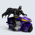 DC Comics Batman Classic Black Suit Action Figure with Purple Batcycle Vehicle Set