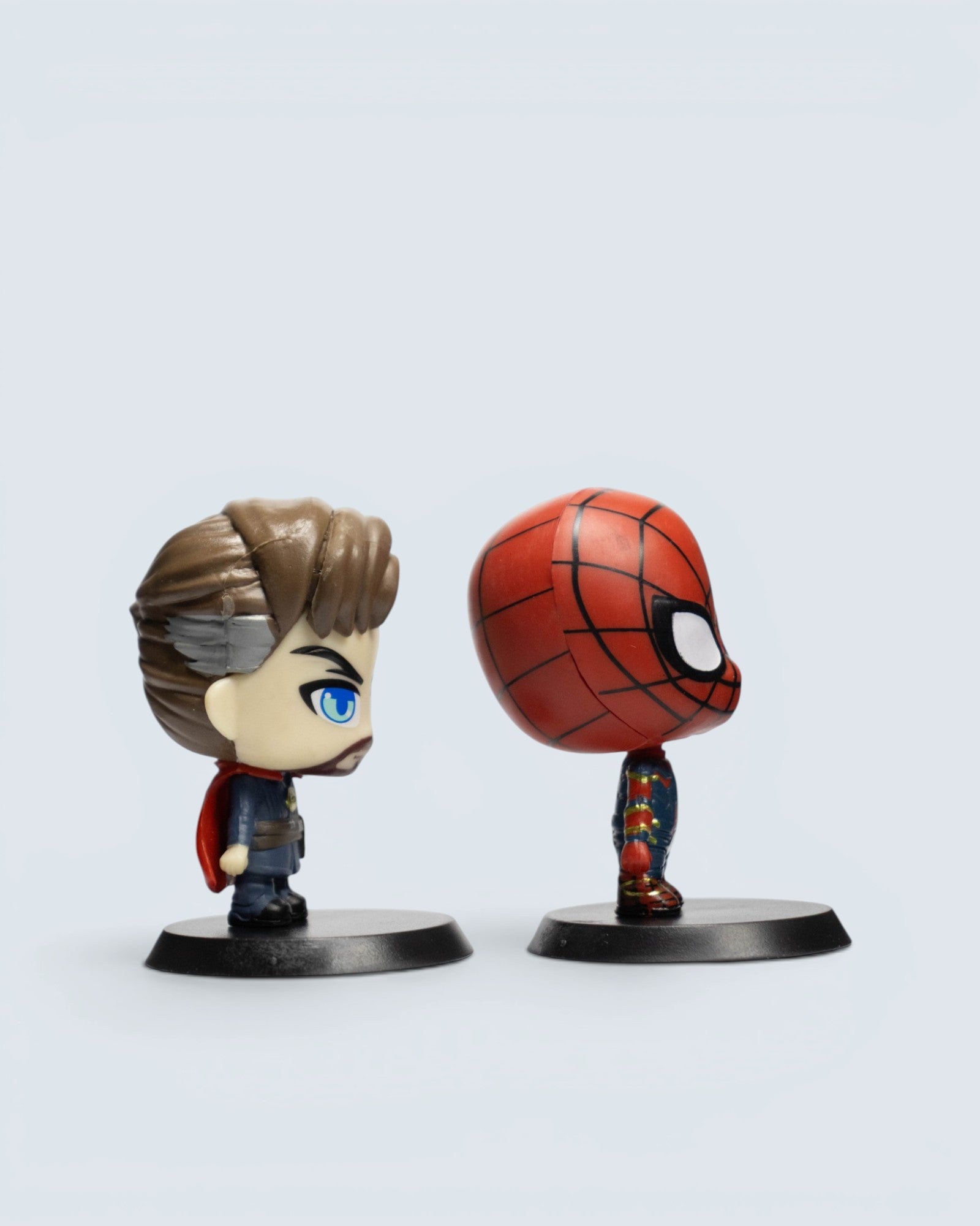 Marvel Spider-Man & Doctor Strange Mini Chibi Figure Set – 2-Piece Multiverse Bundle