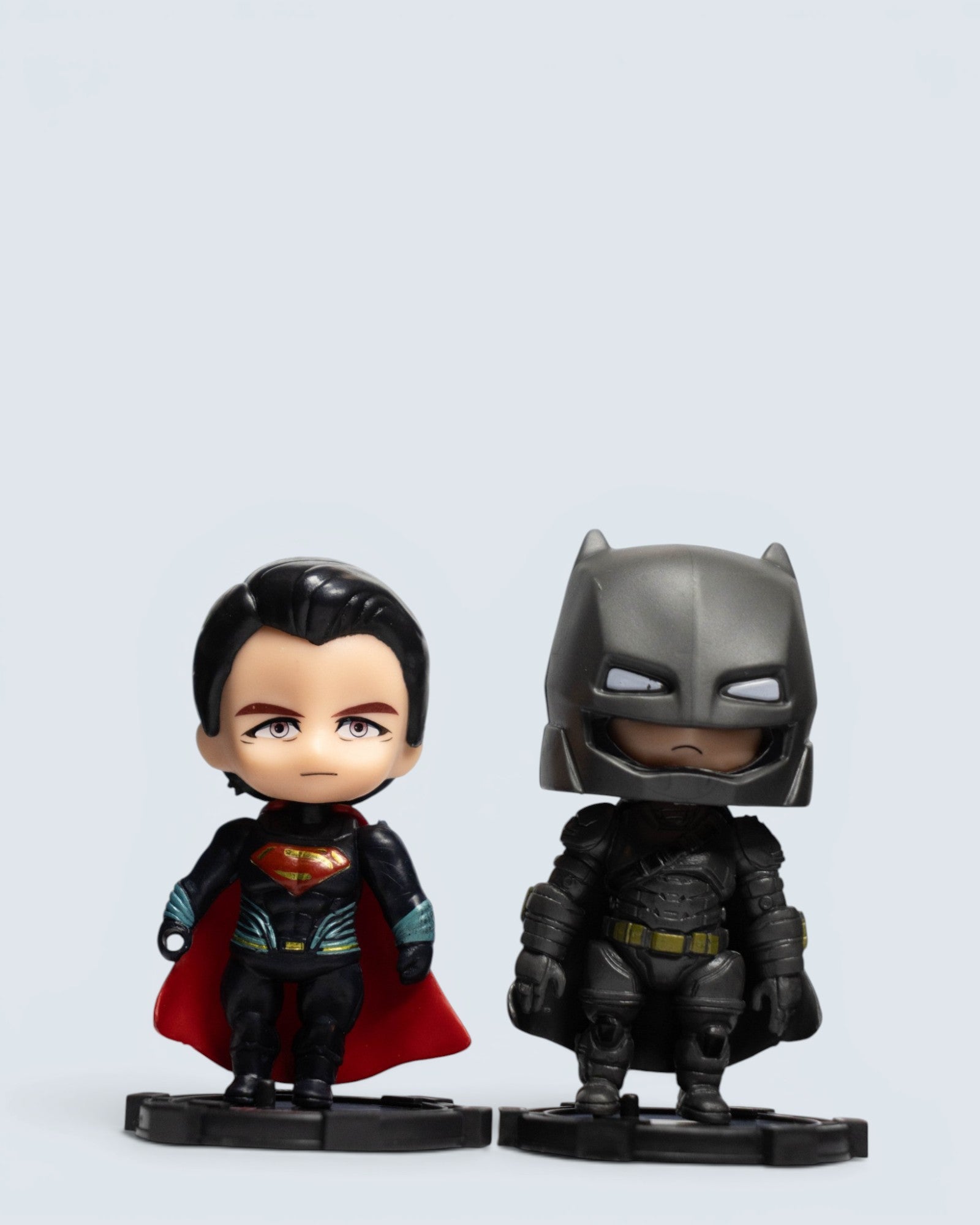 DC: Superman & Armored Batman Mini Chibi Figure Set – 2-Piece Collectible Bundle