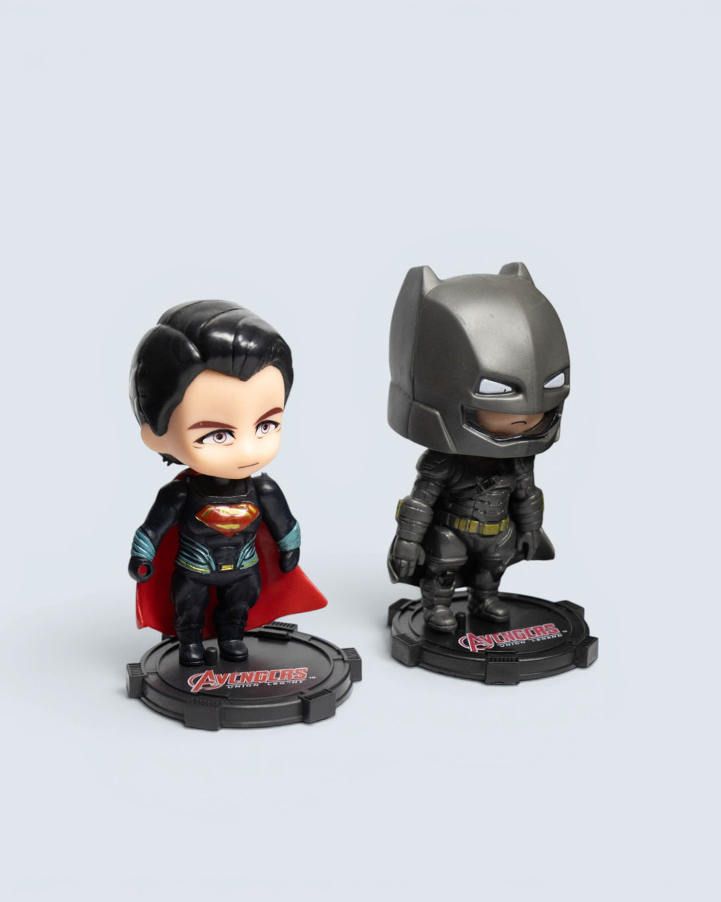 DC: Superman & Armored Batman Mini Chibi Figure Set – 2-Piece Collectible Bundle