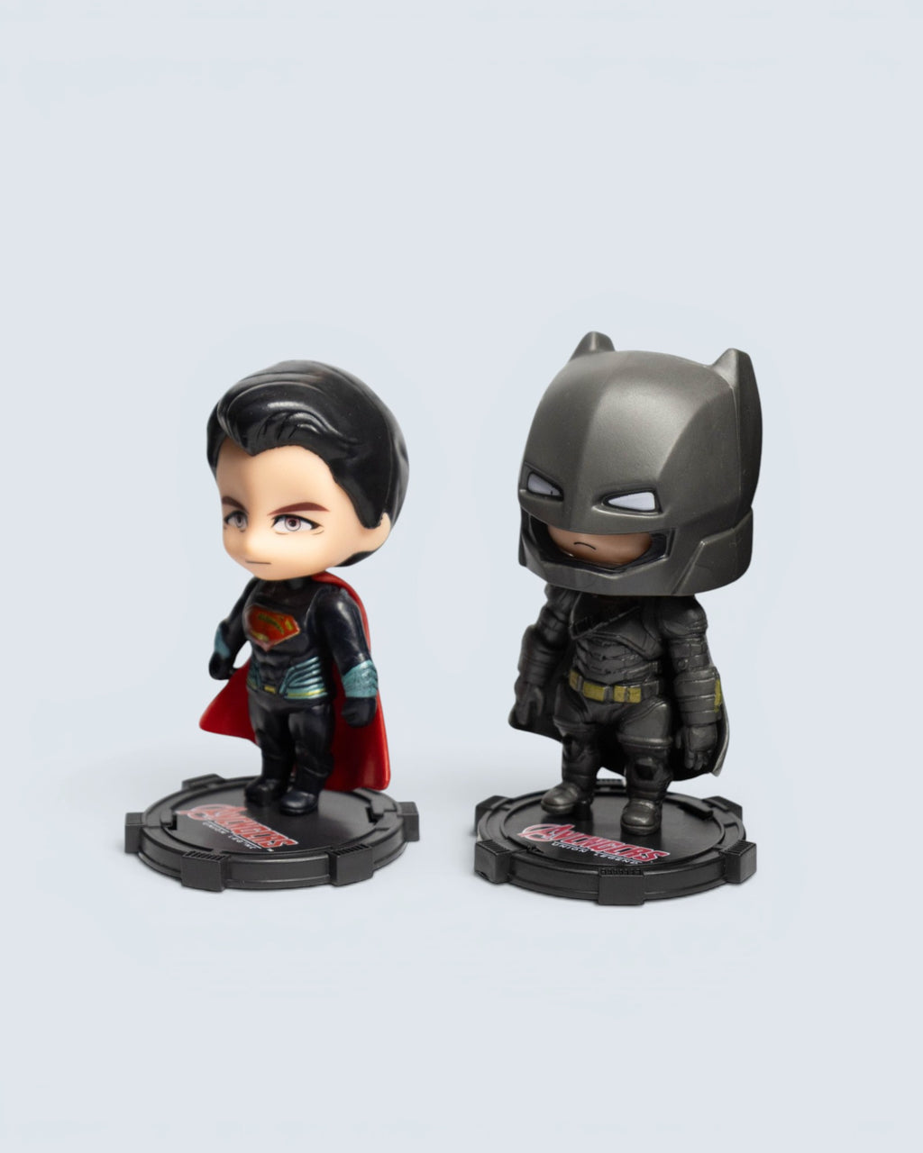 DC: Superman & Armored Batman Mini Chibi Figure Set – 2-Piece Collectible Bundle