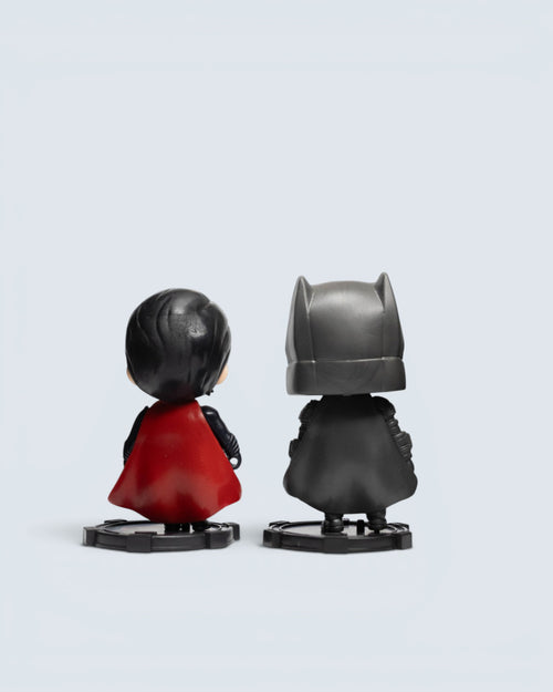 DC: Superman & Armored Batman Mini Chibi Figure Set – 2-Piece Collectible Bundle