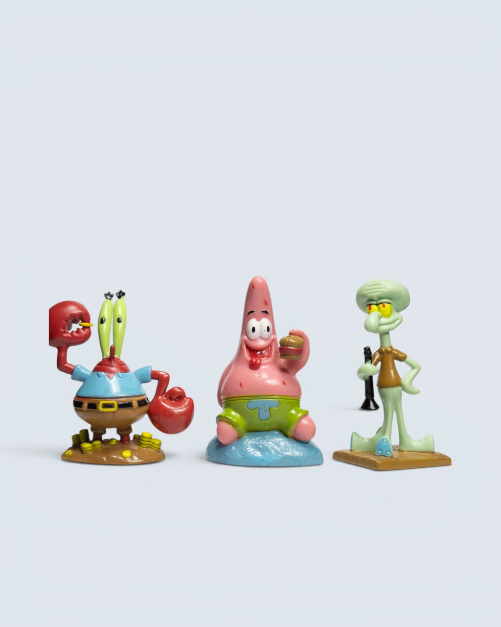SpongeBob SquarePants Bikini Bottom Mini Figure Set – Patrick, Squidward & Mr. Krabs (3-Piece Bundle)