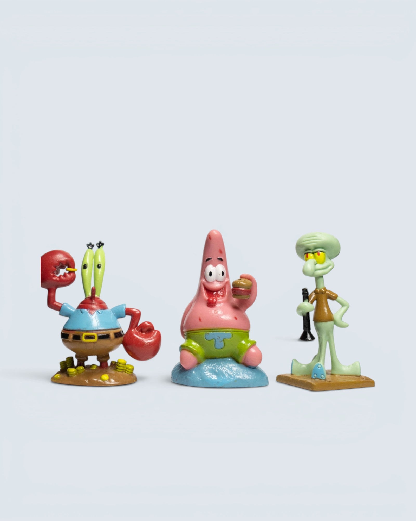 SpongeBob SquarePants Bikini Bottom Mini Figure Set – Patrick, Squidward & Mr. Krabs (3-Piece Bundle)