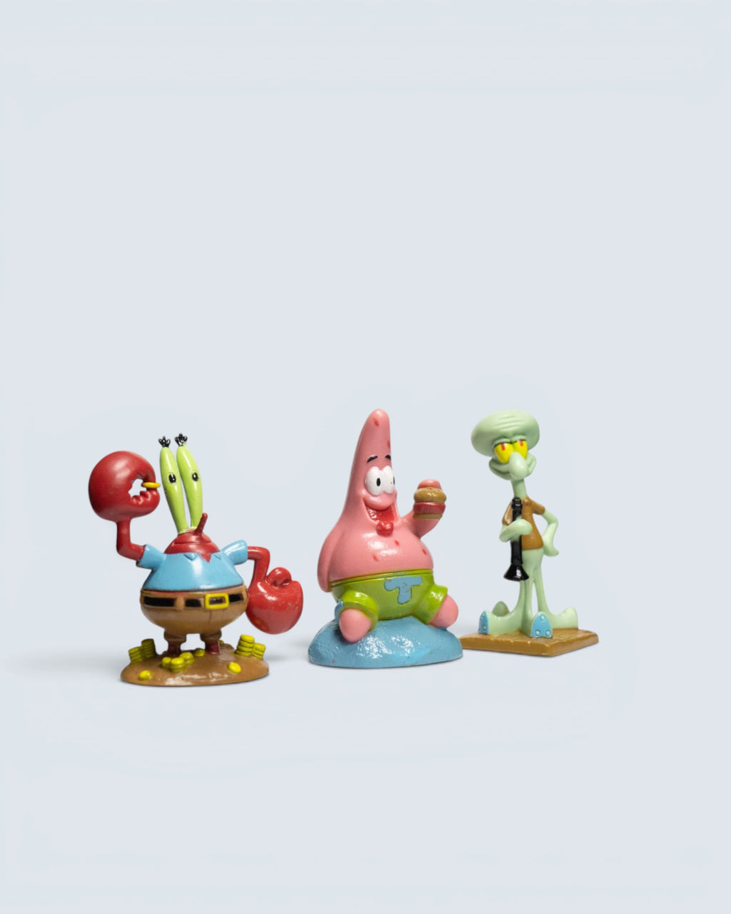 SpongeBob SquarePants Bikini Bottom Mini Figure Set – Patrick, Squidward & Mr. Krabs (3-Piece Bundle)