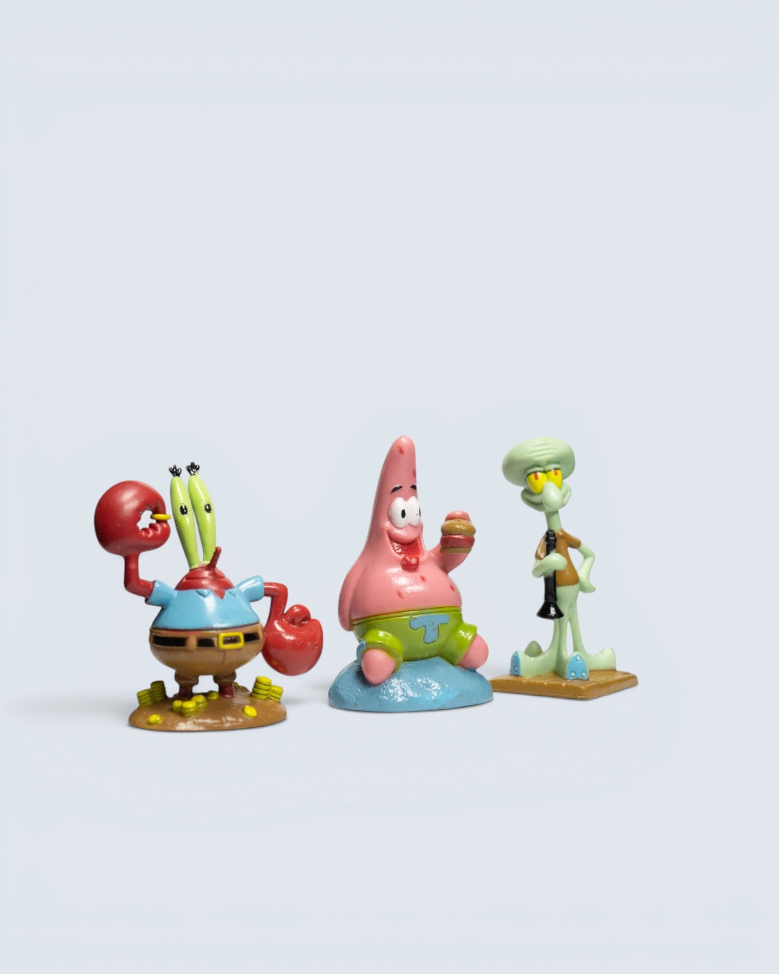SpongeBob SquarePants Bikini Bottom Mini Figure Set – Patrick, Squidward & Mr. Krabs (3-Piece Bundle)