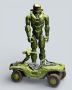 Halo Infinite: Warthog Vehicle & Master Chief 12-inch Figure Deluxe Bundle