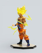 Dragon Ball Z Super Saiyan Goku Action Figure – Battle Damaged Edition with Energy Aura