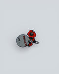 Marvel Deadpool: "Logo-Leaning" Chibi Enamel Pin / Brooch