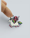 Marvel Deadpool: "Unicorn Rider" Chibi Enamel Pin / Brooch