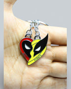 Marvel: Deadpool & Wolverine "Best Friends" Heart Keychain