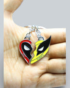 Marvel: Deadpool & Wolverine "Best Friends" Heart Keychain