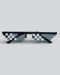 Thug Life Pixelated Sunglasses – 8-Bit Gamer Glasses & Meme Cosplay Accessory