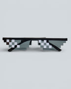 Thug Life Pixelated Sunglasses – 8-Bit Gamer Glasses & Meme Cosplay Accessory