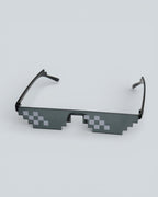 Thug Life Pixelated Sunglasses – 8-Bit Gamer Glasses & Meme Cosplay Accessory