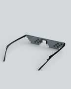 Thug Life Pixelated Sunglasses – 8-Bit Gamer Glasses & Meme Cosplay Accessory