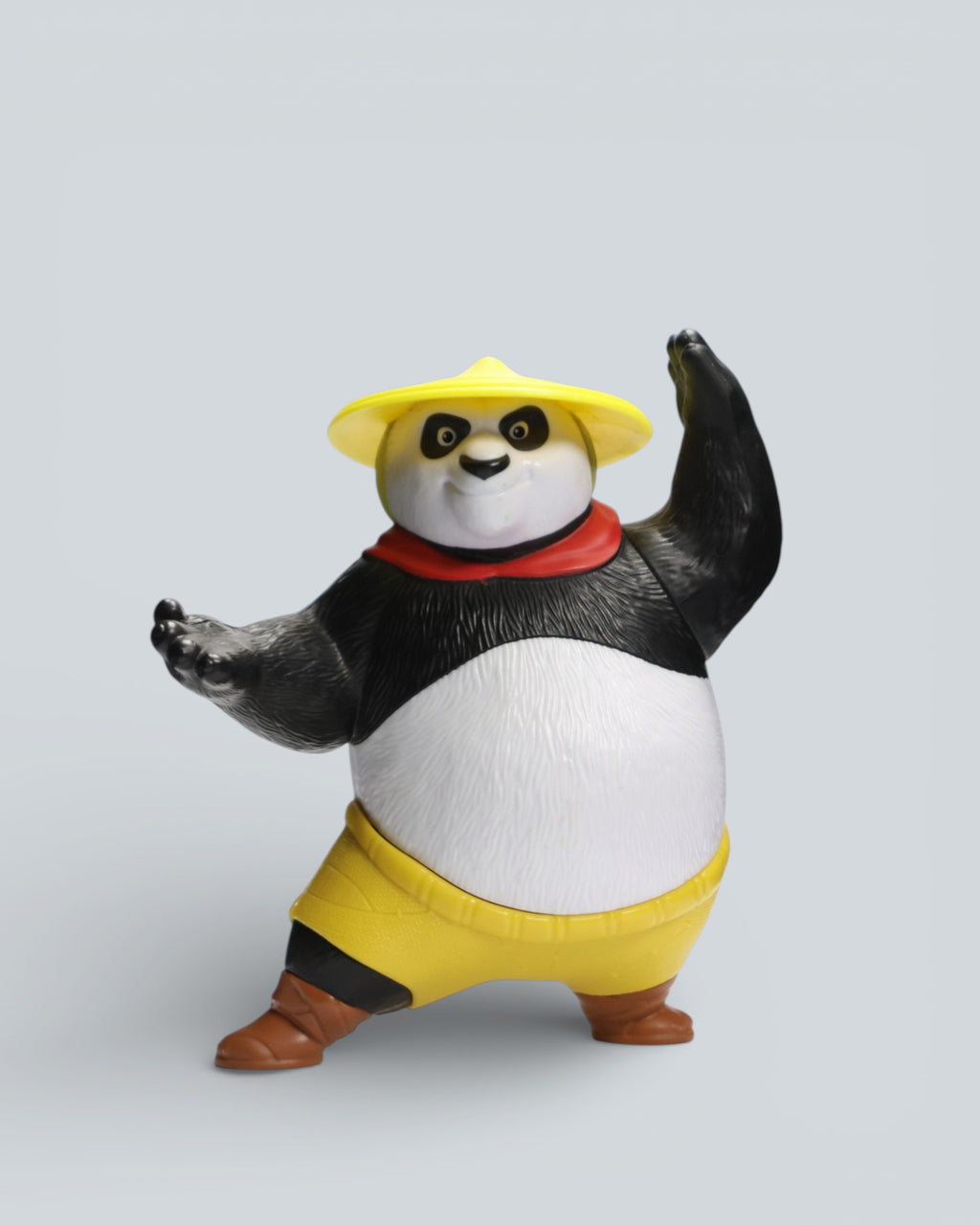 Kung Fu Panda 4: Po (Dragon Warrior) Action Figure – with Yellow Straw Hat & Shorts