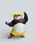 Kung Fu Panda 4: Po (Dragon Warrior) Action Figure – with Yellow Straw Hat & Shorts