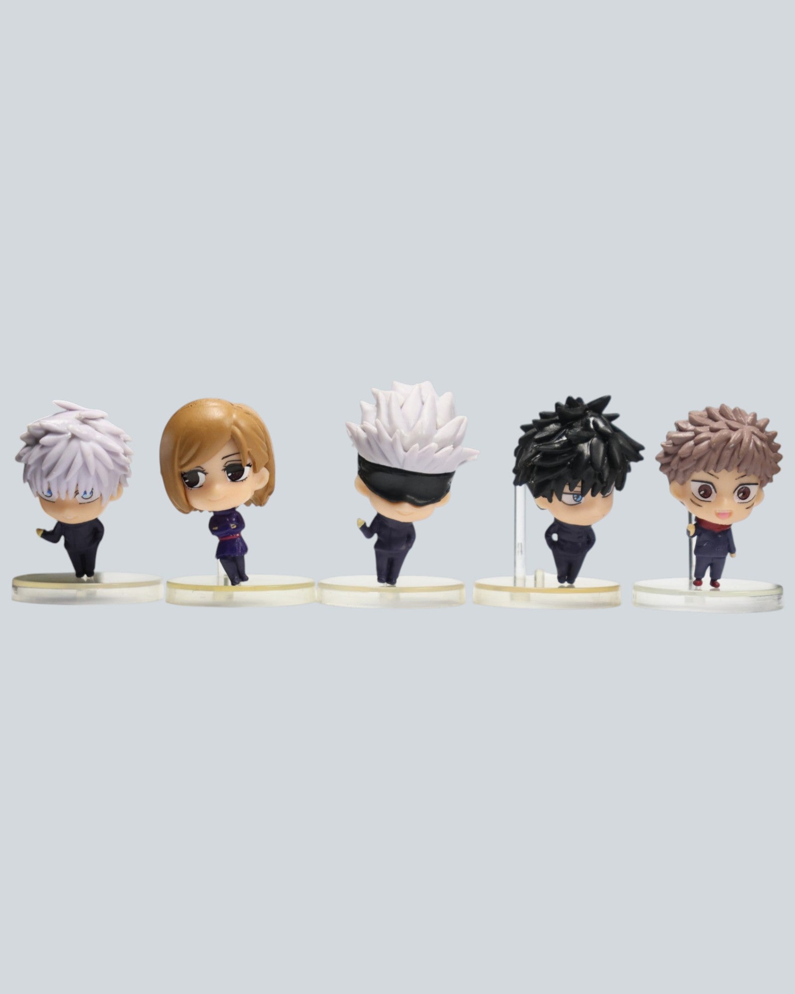 Jujutsu Kaisen Mini Figure Bundle – Set of 5 Chibi Collectibles (Gojo, Itadori, Megumi, Nobara)