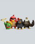 Angry Birds Movie Figure Set - Red, Bomb, Mighty Eagle, and Cowboy Pig - Bundle of 4