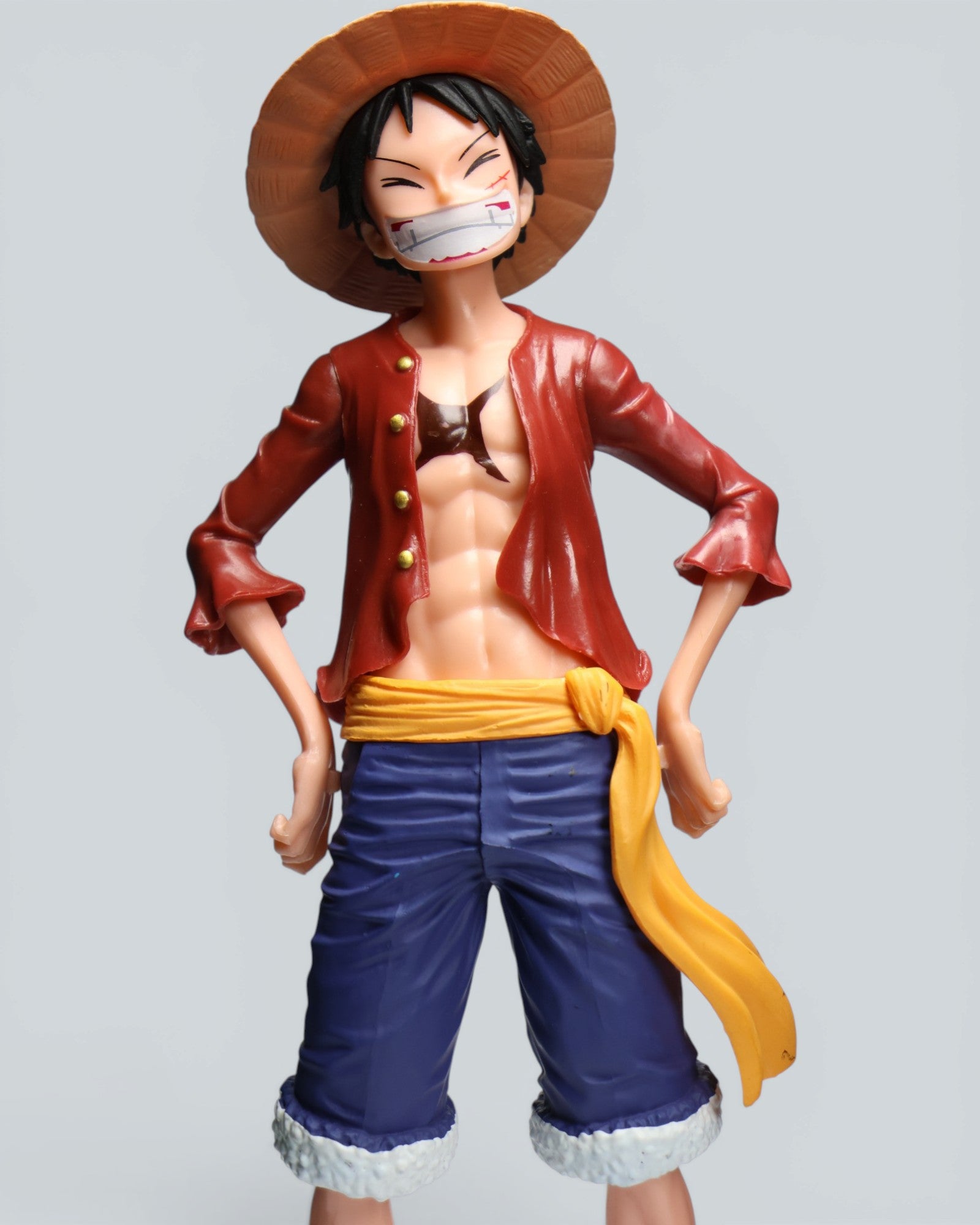 One Piece Monkey D. Luffy Action Figure with Swappable Faces - 10 inches