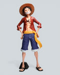 One Piece Monkey D. Luffy Action Figure with Swappable Faces - 10 inches