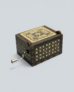 Godfather Hand-Crank Wooden Music Box - Vintage Engraved Design