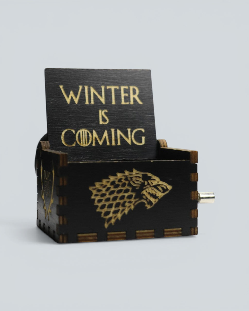 Game of Thrones "Winter Is Coming" Wooden Music Box - Stark Sigil Edition