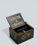 Game of Thrones "Winter Is Coming" Wooden Music Box - Stark Sigil Edition