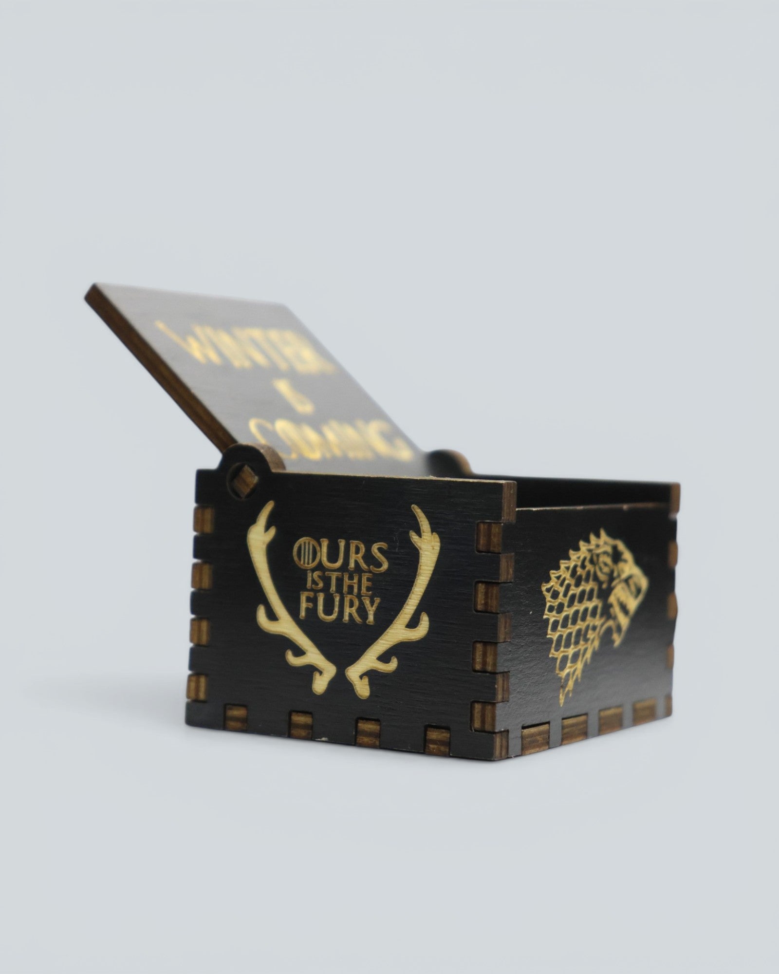 Game of Thrones "Winter Is Coming" Wooden Music Box - Stark Sigil Edition