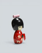 Japanese Kokeshi-Style Miniature - Ceramic Doll Figurine