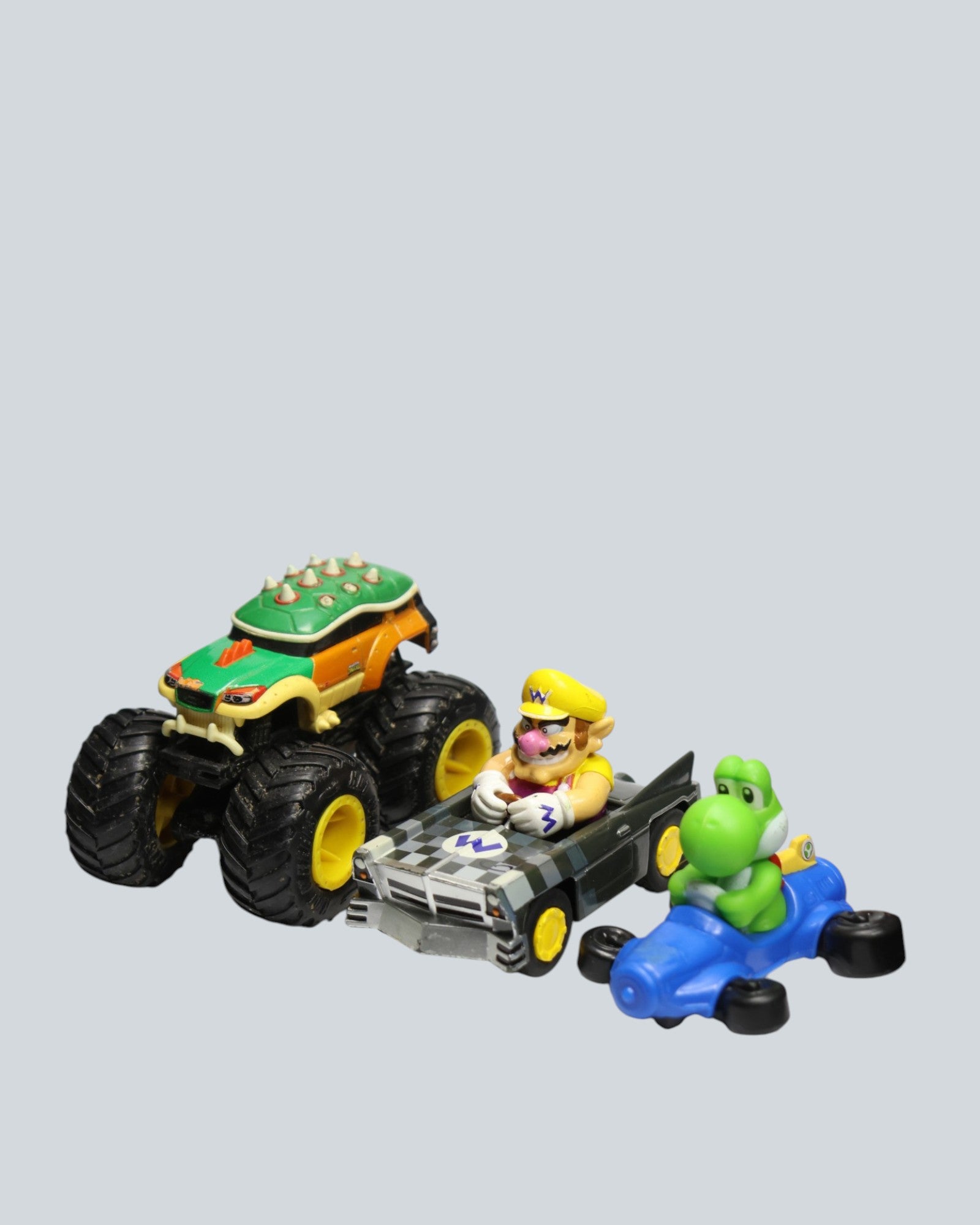 Mario Kart & Monster Jam Vehicle Set | Wario, Yoshi & Bowser