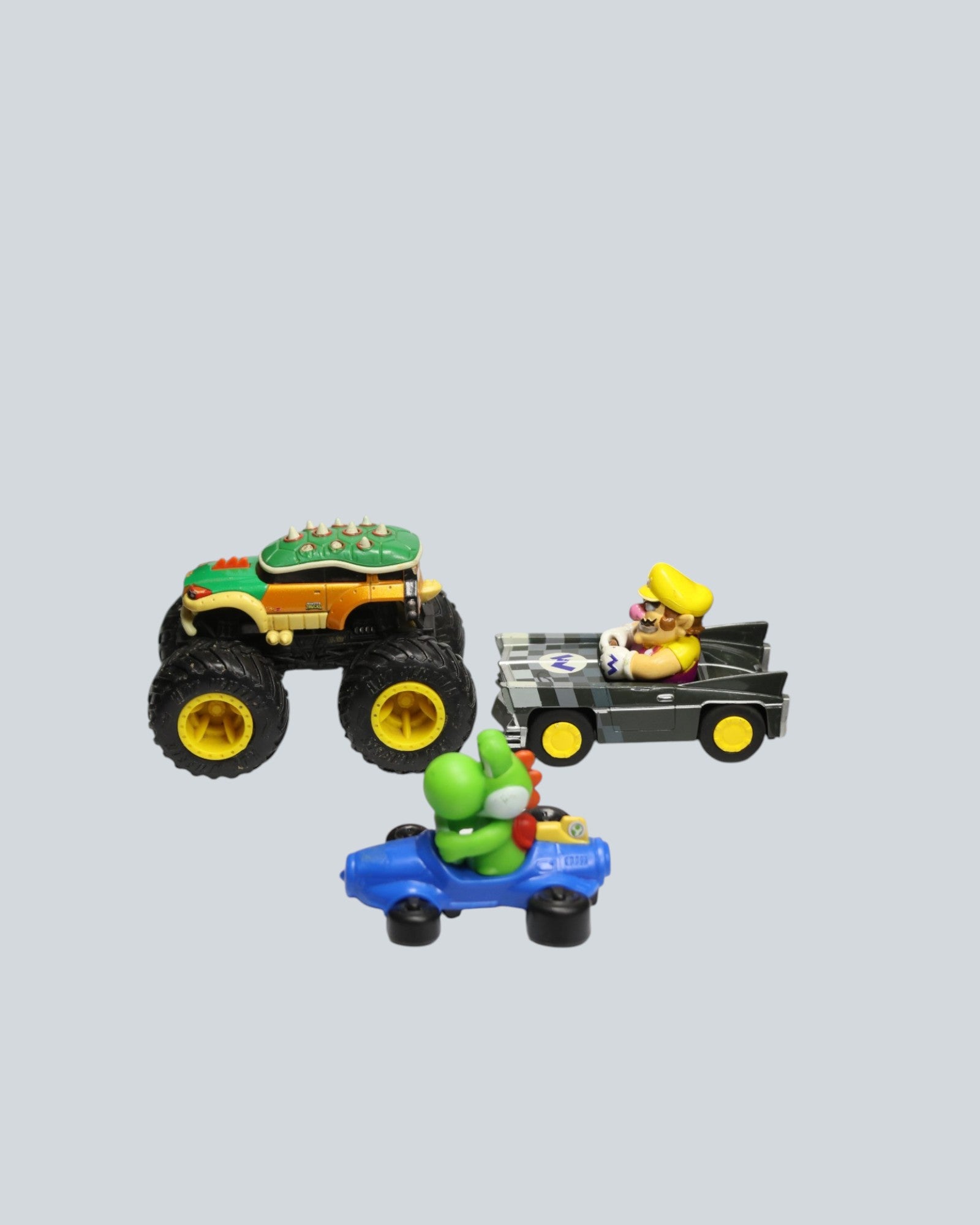 Mario Kart & Monster Jam Vehicle Set | Wario, Yoshi & Bowser
