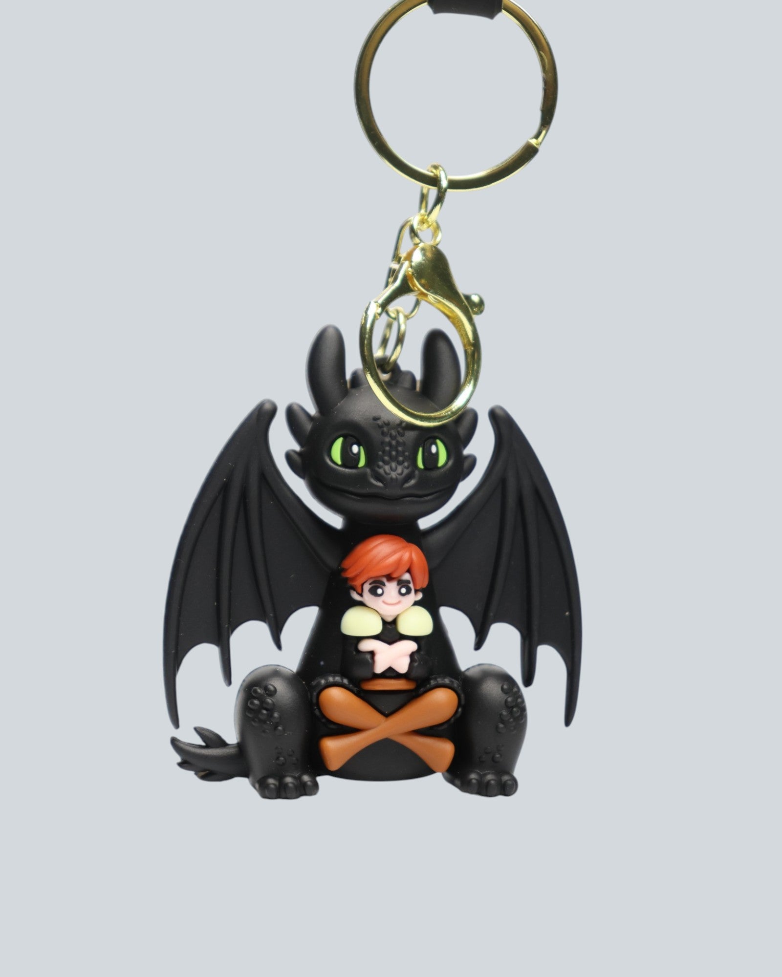 How to Train Your Dragon Toothless & Hiccup Premium Silicone Keychain