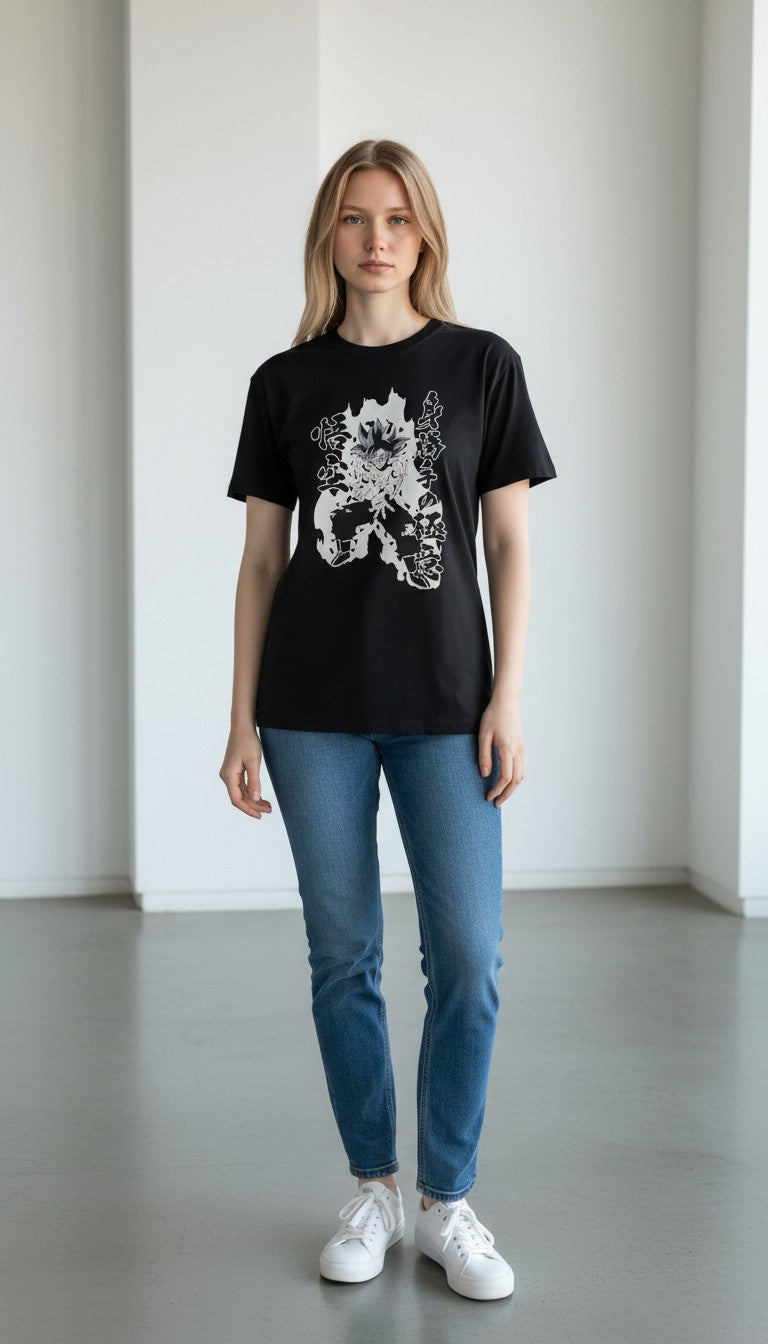 Official Dragon Ball Super Goku Ultra Instinct Black Graphic T-Shirt
