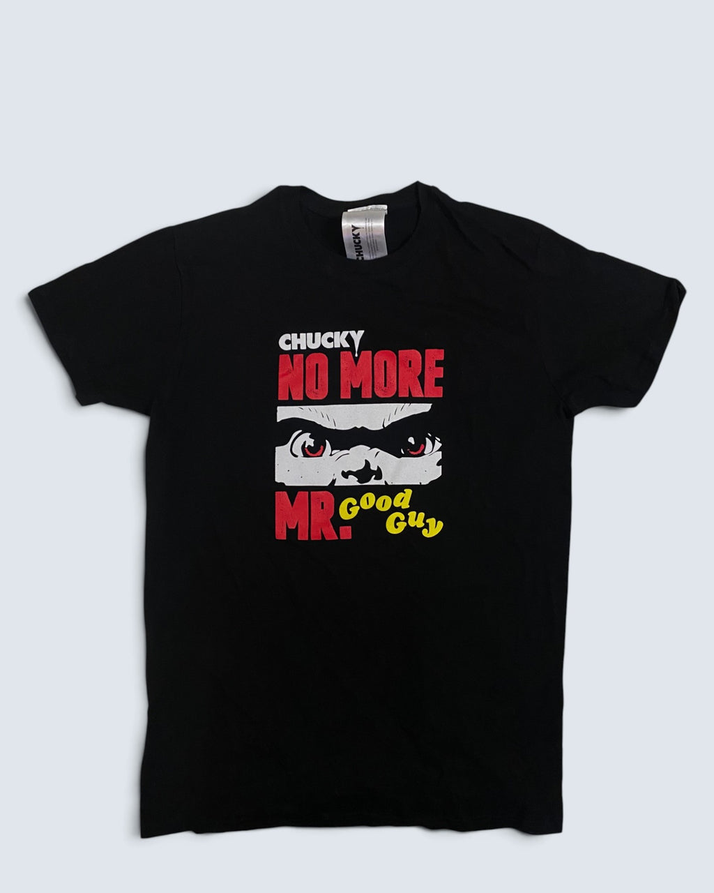 Official Chucky "No More Mr. Good Guy" Horror Graphic Black T-Shirt