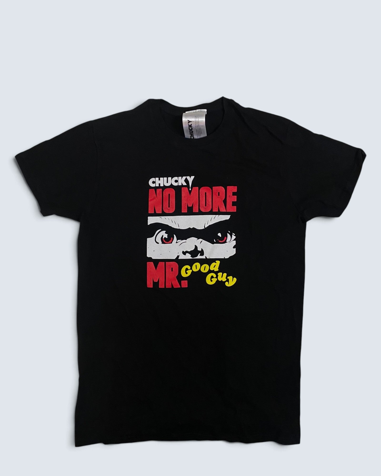 Official Chucky "No More Mr. Good Guy" Horror Graphic Black T-Shirt