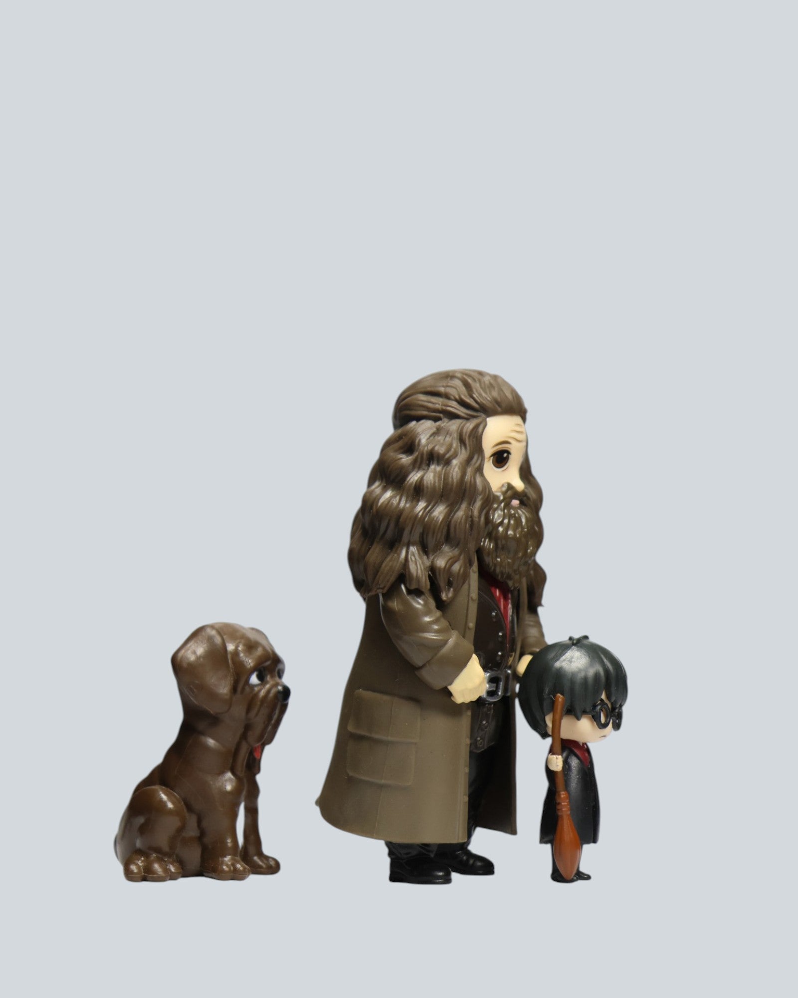 Harry Potter & Rubeus Hagrid with Fang Miniature Figure Set - 3 Piece Bundle