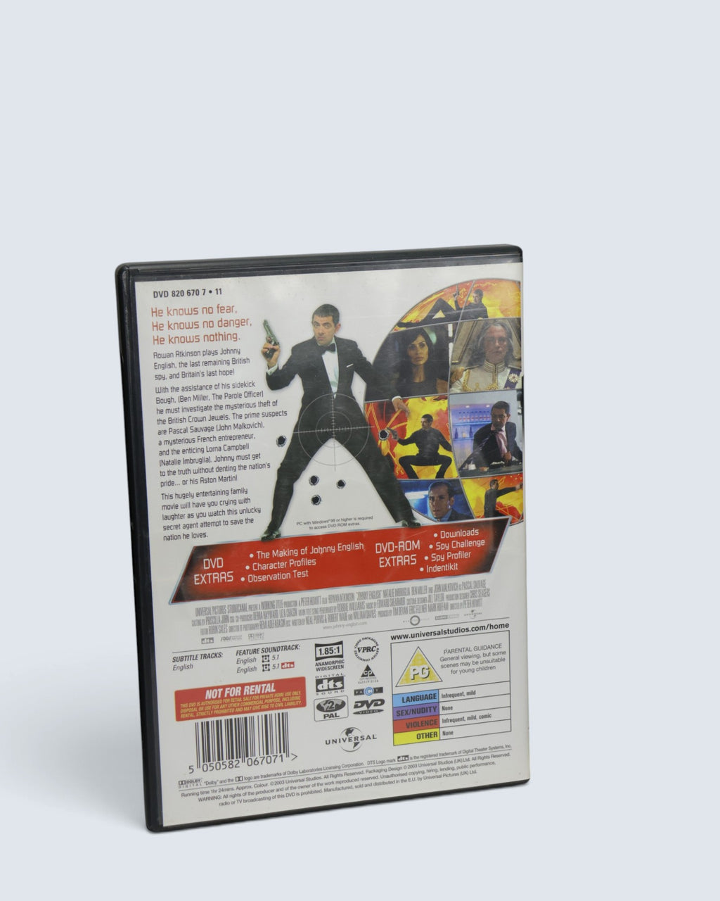 Johnny English DVD (Universal Pictures) - Rowan Atkinson Comedy Action Movie