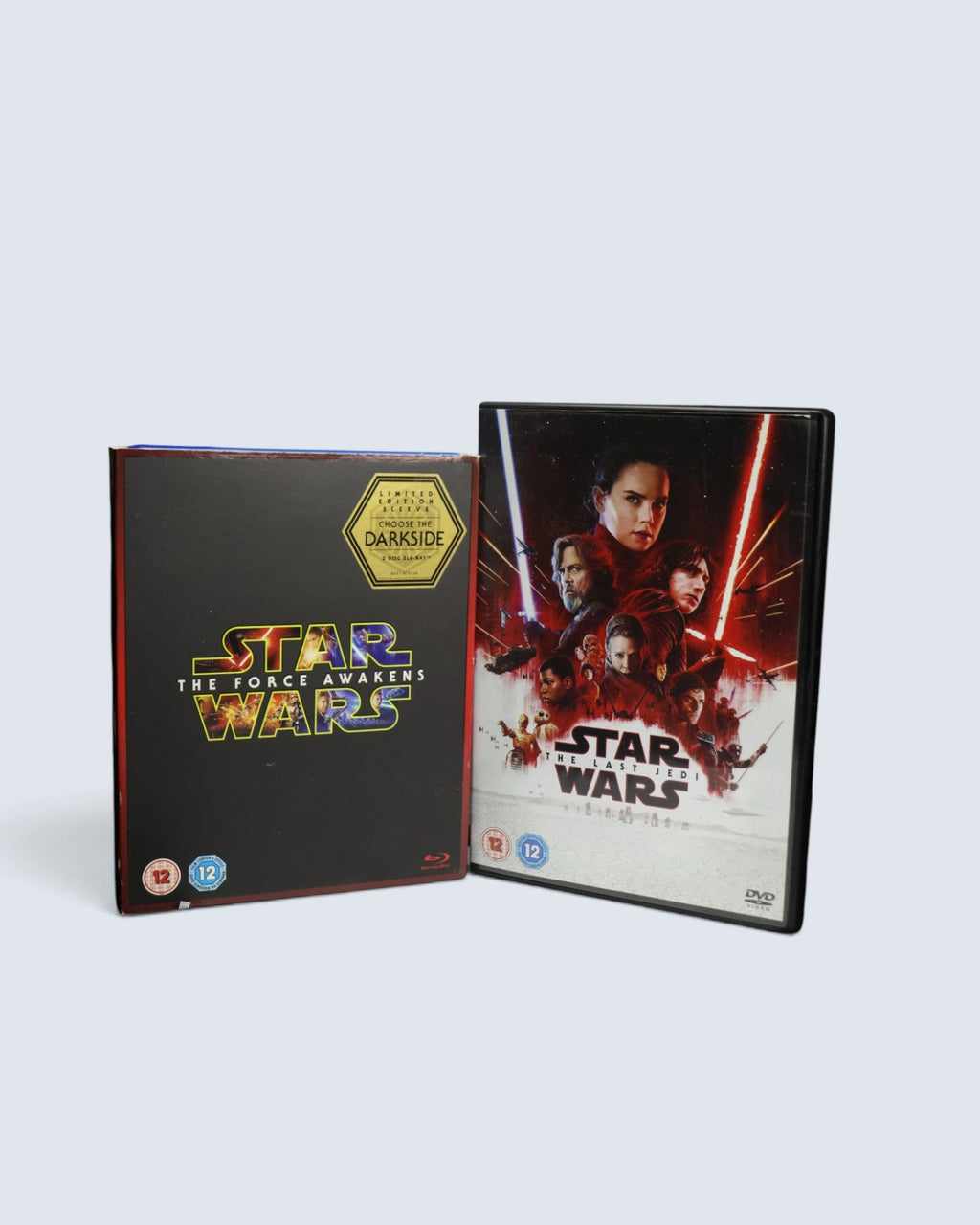 Star Wars: The Force Awakens (Limited Edition Slipcase) & Star Wars: The Last Jedi Blu-ray & DVD Lot