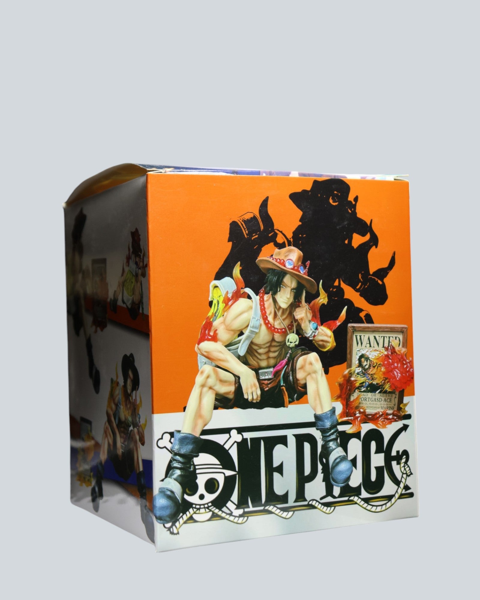 One Piece: Portgas D. Ace "Fire Fist" Statue with Wanted Poster Display