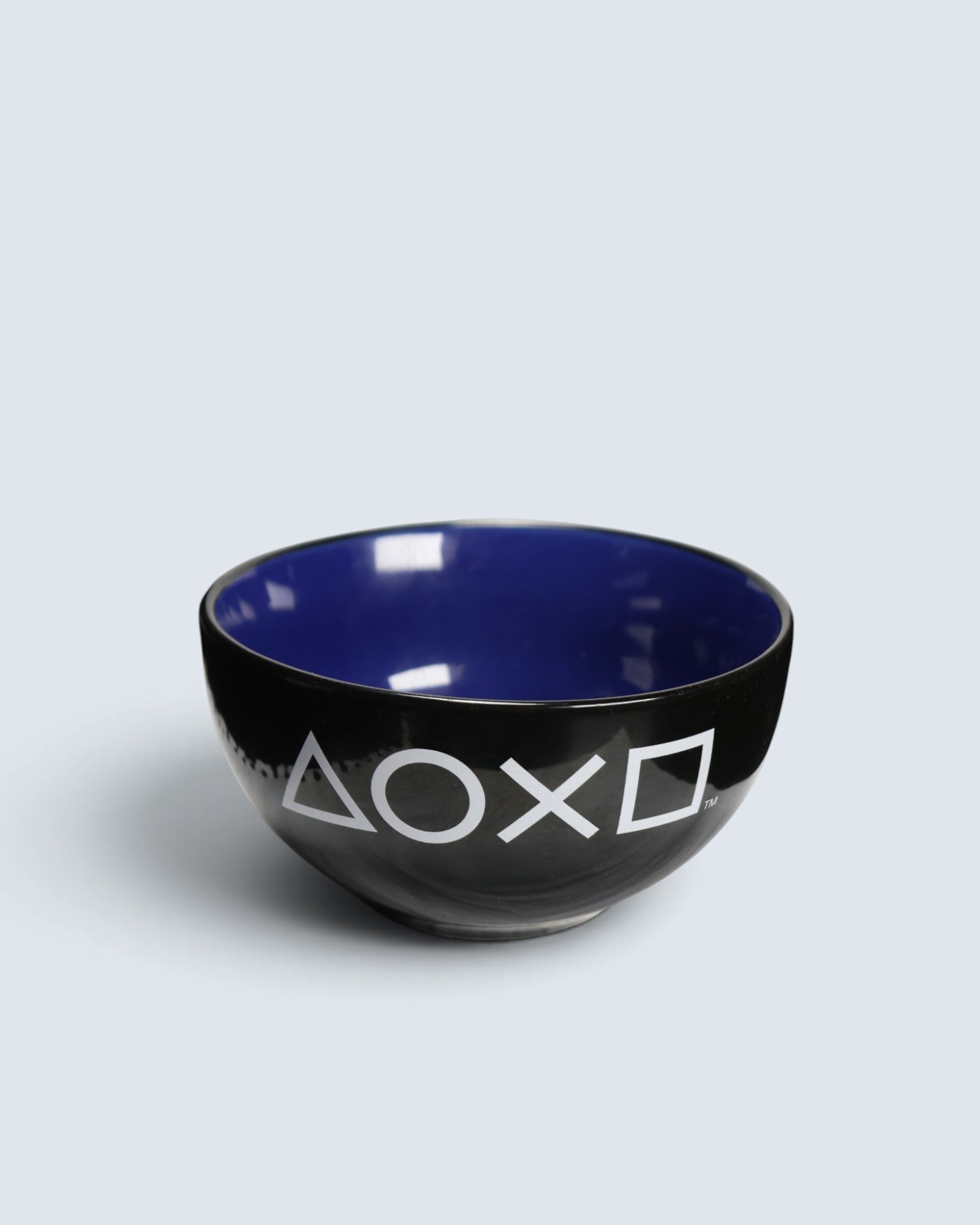 Official PlayStation Symbols Ceramic Cereal Bowl (Black & Blue)