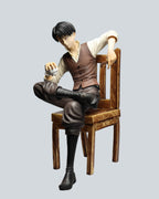 Attack on Titan Levi Ackerman Sitting on Chair Tea Time - Action Figure