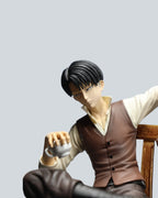 Attack on Titan Levi Ackerman Sitting on Chair Tea Time - Action Figure